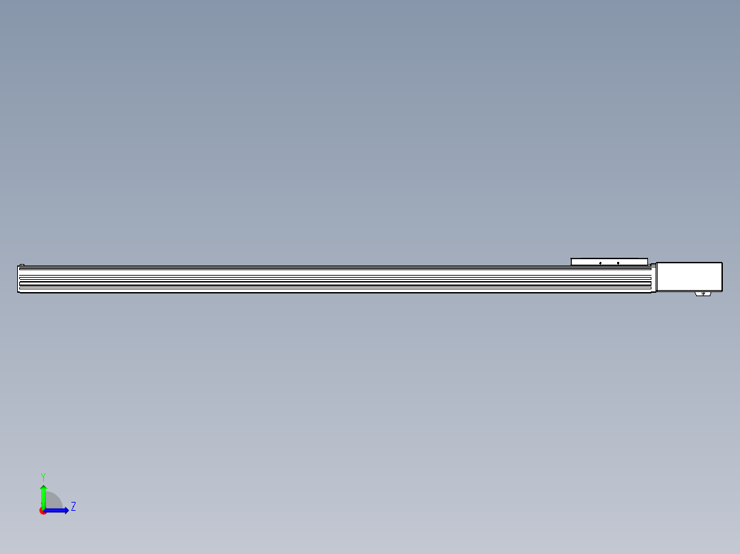 同步带全封闭直线模组TPA-HCB-120D-90-L1200-ML-Y-P40-N3左视图