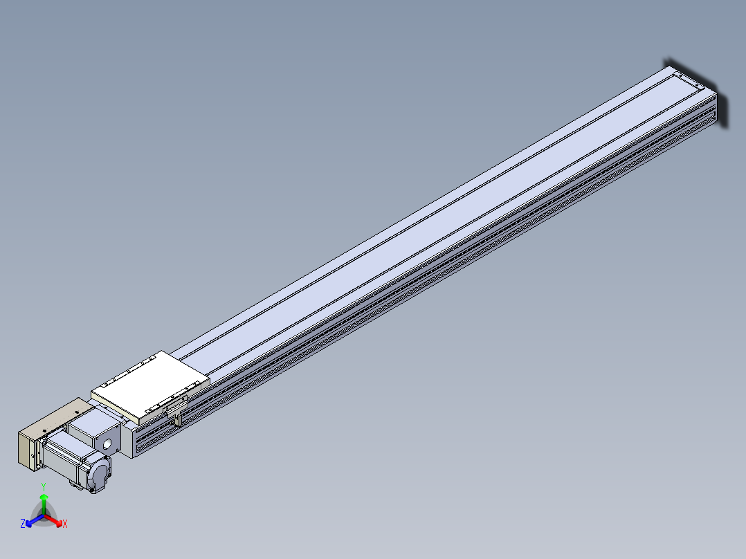 同步带全封闭直线模组TPA-HCB-120D-90-L1200-ML-Y-P40-N3正等轴测图