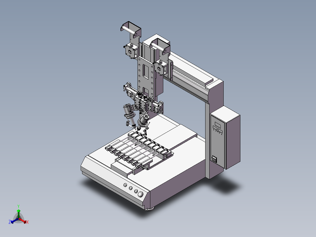 双头三轴自动焊锡机正等轴测图