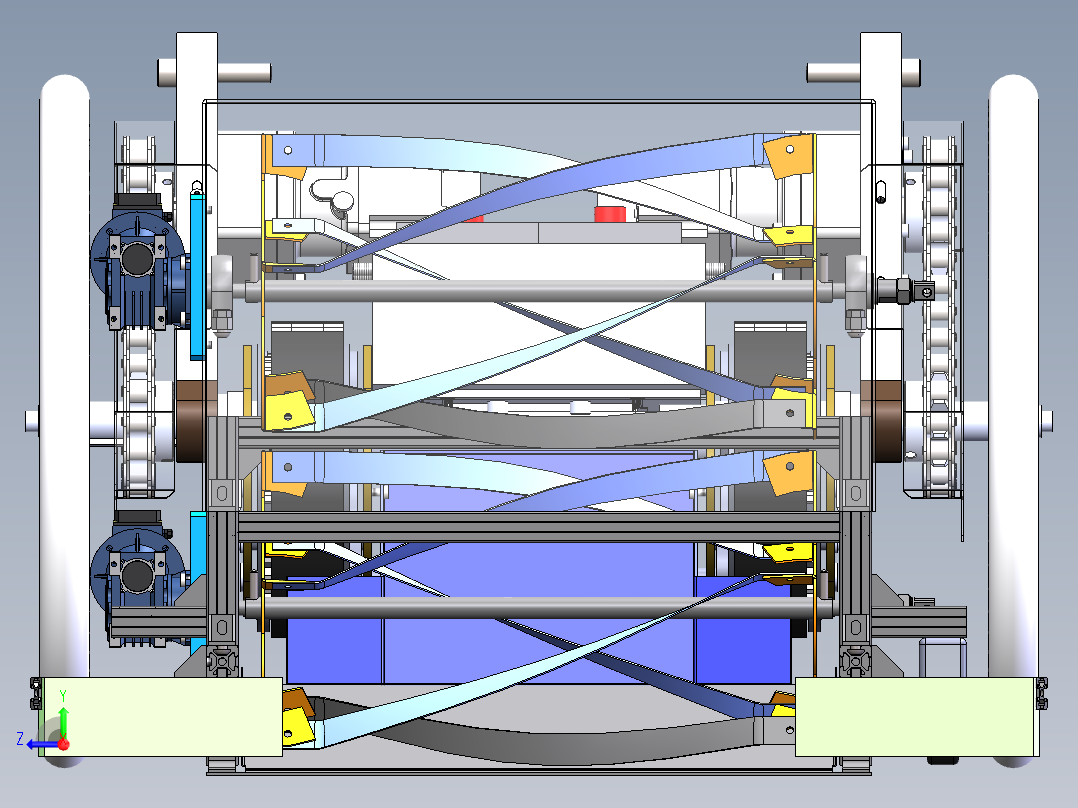 履带除草机右视图