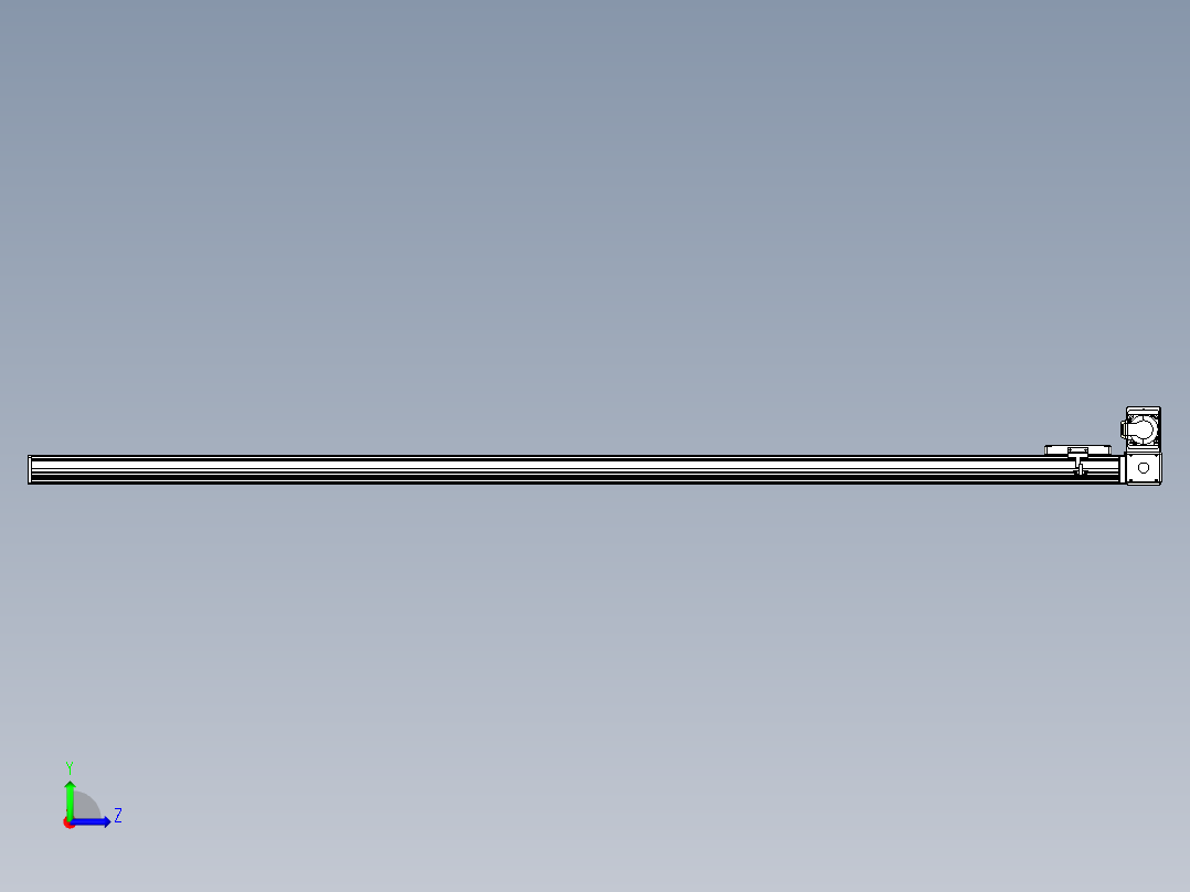 同步带全封闭直线模组TPA-HCB-105D-90-L1900-RU-Y-P20-N3左视图