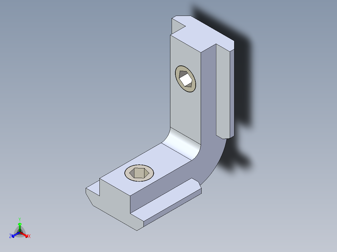 型材-BR 10-10 INNER BRACKET KJN535571正等轴测图