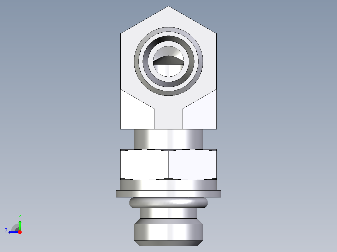 卡套式工业通用硬管接头EO_Adjustable_Locknut_elbow_WEE06LLMOROMDCF右视图