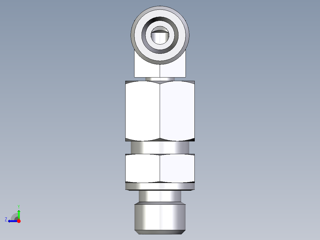 卡套式工业通用硬管接头EO_Assembled_adjustable_standpipe_elbow_EVW08SMOMD71右视图