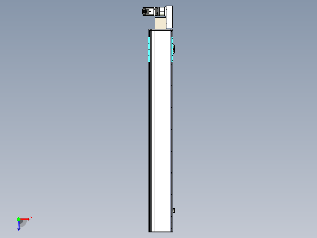 同步带滑台-半封闭B22H-L100-C-S1450-R-P75-D3-N5俯视图