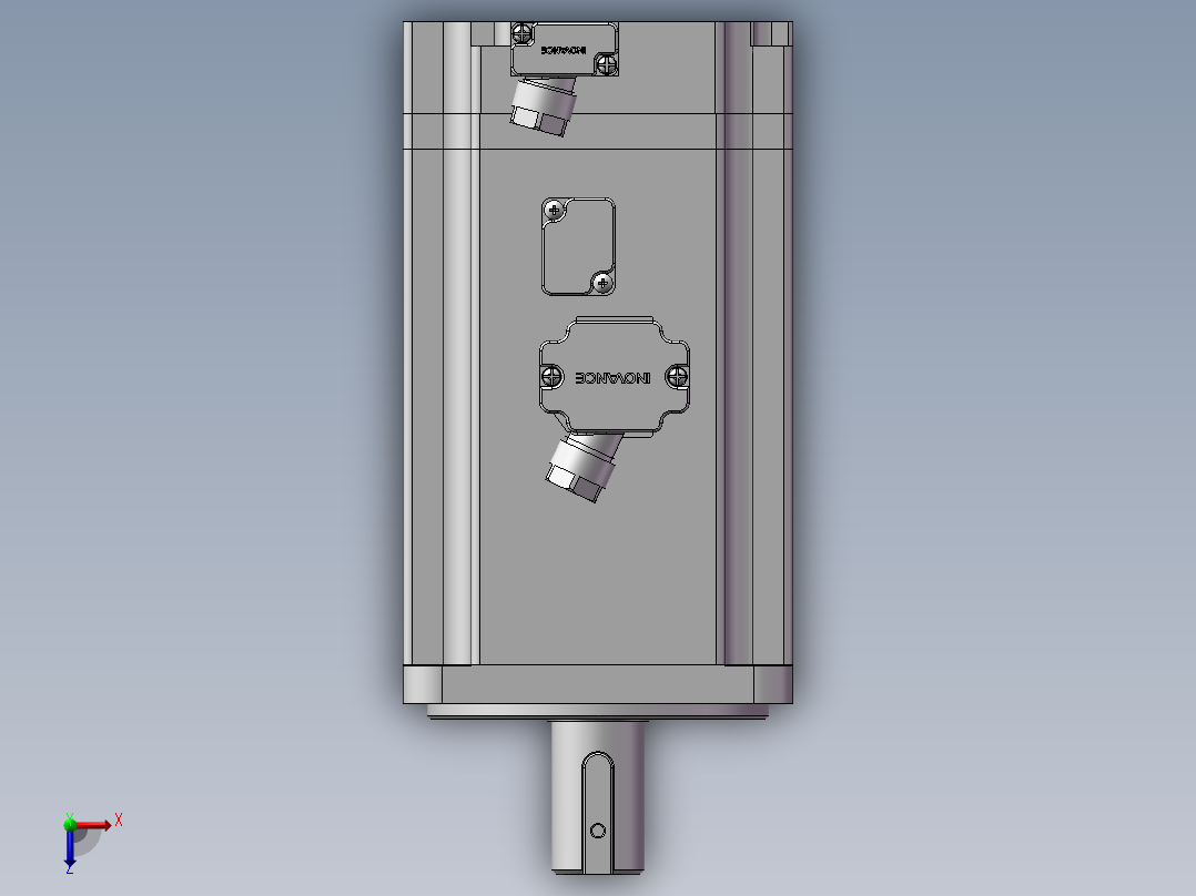 汇川伺服电机-MS1H1-75B30CB-(A)334Z（750W绝对值低惯量带抱闸）俯视图