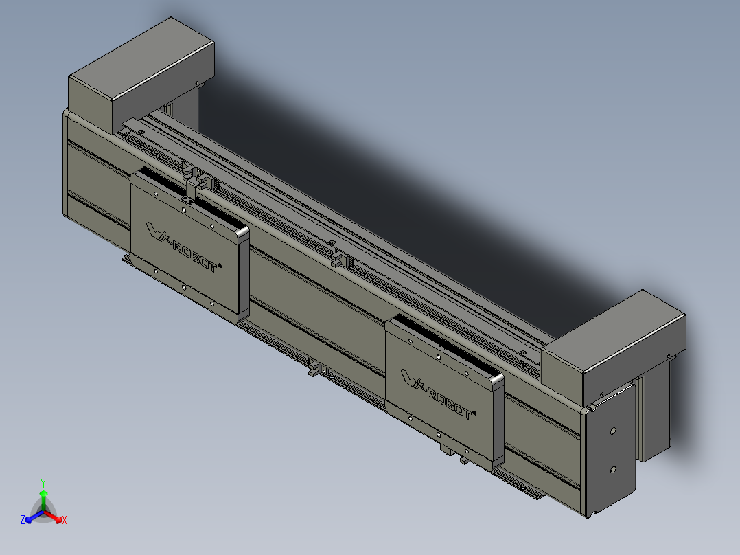 威洛博双电机滑台-VBC14S2-L50-S200-BD-P40-C6正等轴测图