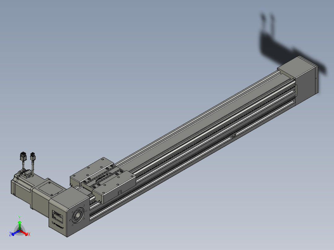 威洛博直线电机模组EB8-L200-S700-R-P75-MS3正等轴测图