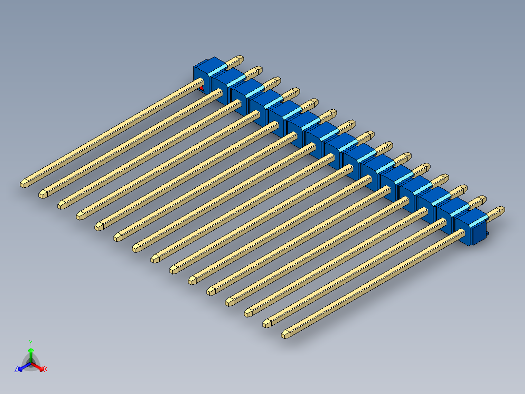 彩色公头100mil（2.54mm）系列-DS1021_blue_1x15p_100mil_Type43_rev1.0