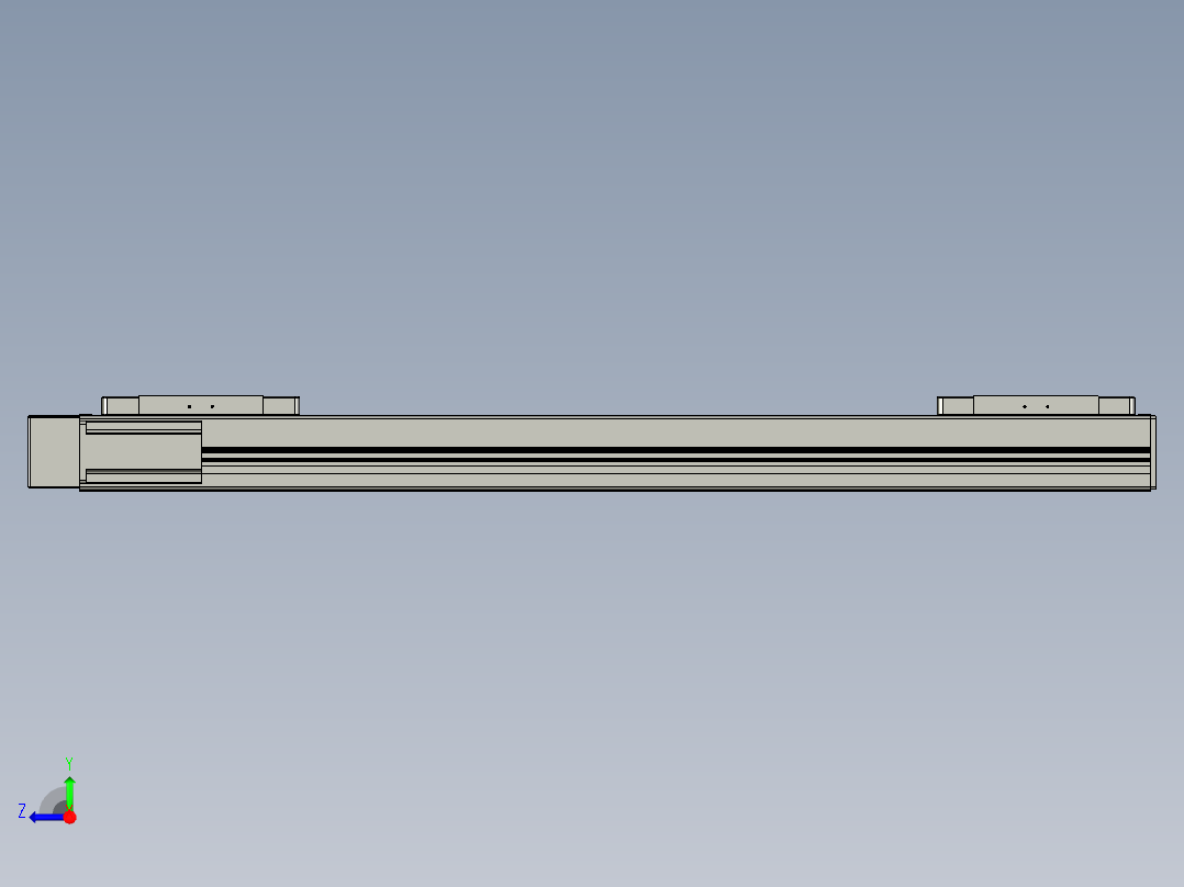 直线模组LHC14-S750-L设计图纸右视图