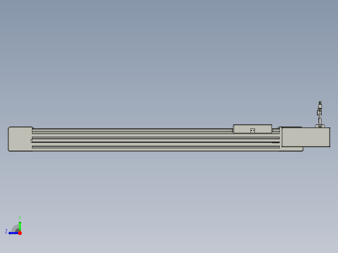 威洛博直线电机模组EB6-L70-S650-BR-P40-MS3右视图