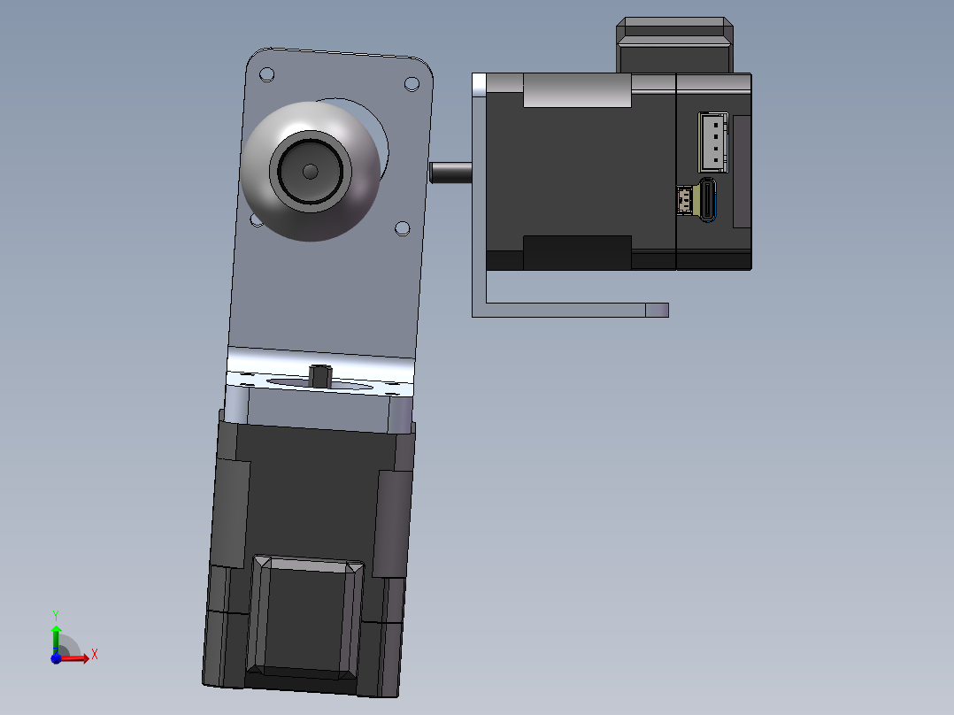 发送的零件前视图