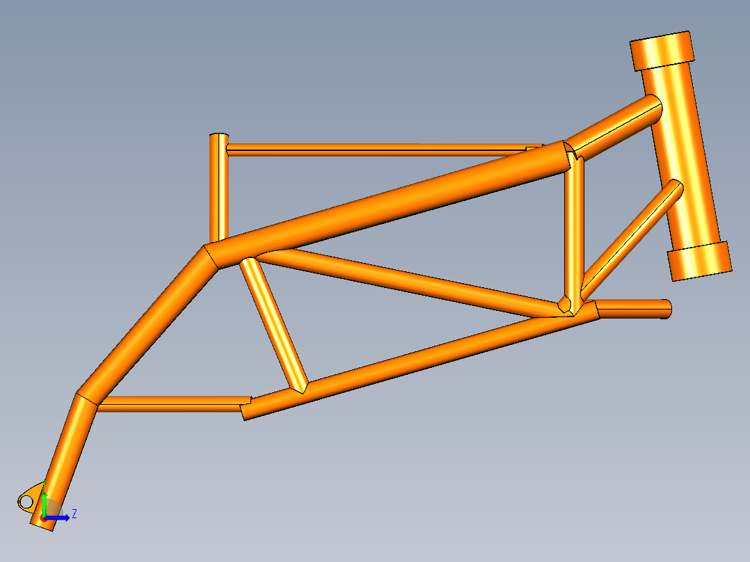 KTM Duke 390车架底盘左视图