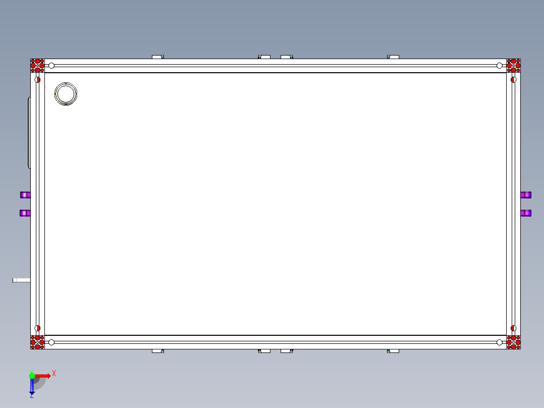 在线式SMT点胶机3D图纸 非标自动化机械三维俯视图