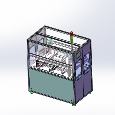 在线式SMT点胶机3D图纸 非标自动化机械三维