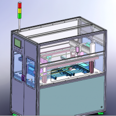 在线式SMT点胶机3D图纸 非标自动化机械三维