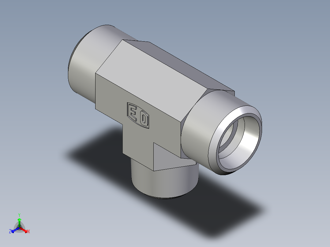 卡套式工业通用硬管接头EO_Male_stud_run_tee_TE16SR71X