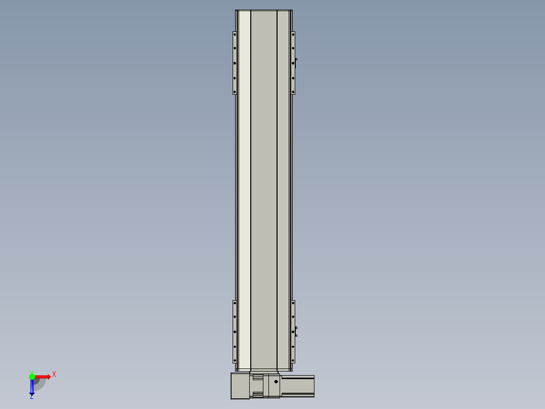 直线模组LHB21-L40-S950-LU设计图纸俯视图