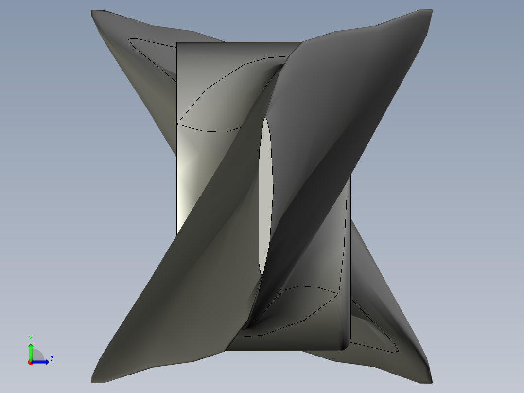 直径13英寸和4英寸螺旋桨左视图