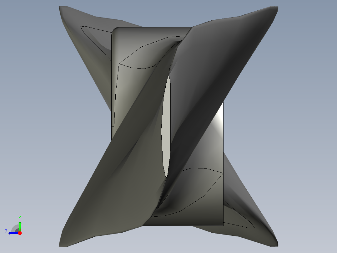 直径13英寸和4英寸螺旋桨右视图