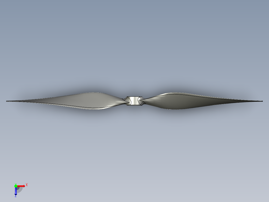 直径13英寸和4英寸螺旋桨俯视图