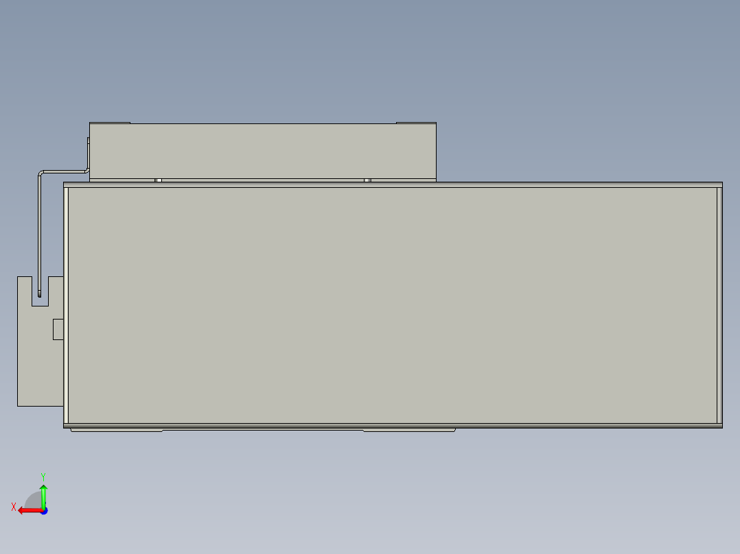 直线模组WG-LHC12-S1000-L设计图纸后视图