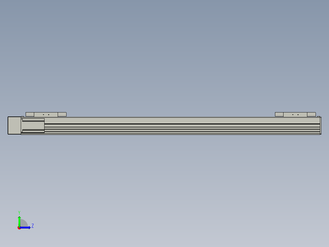 直线模组WG-LHC12-S1000-L设计图纸左视图