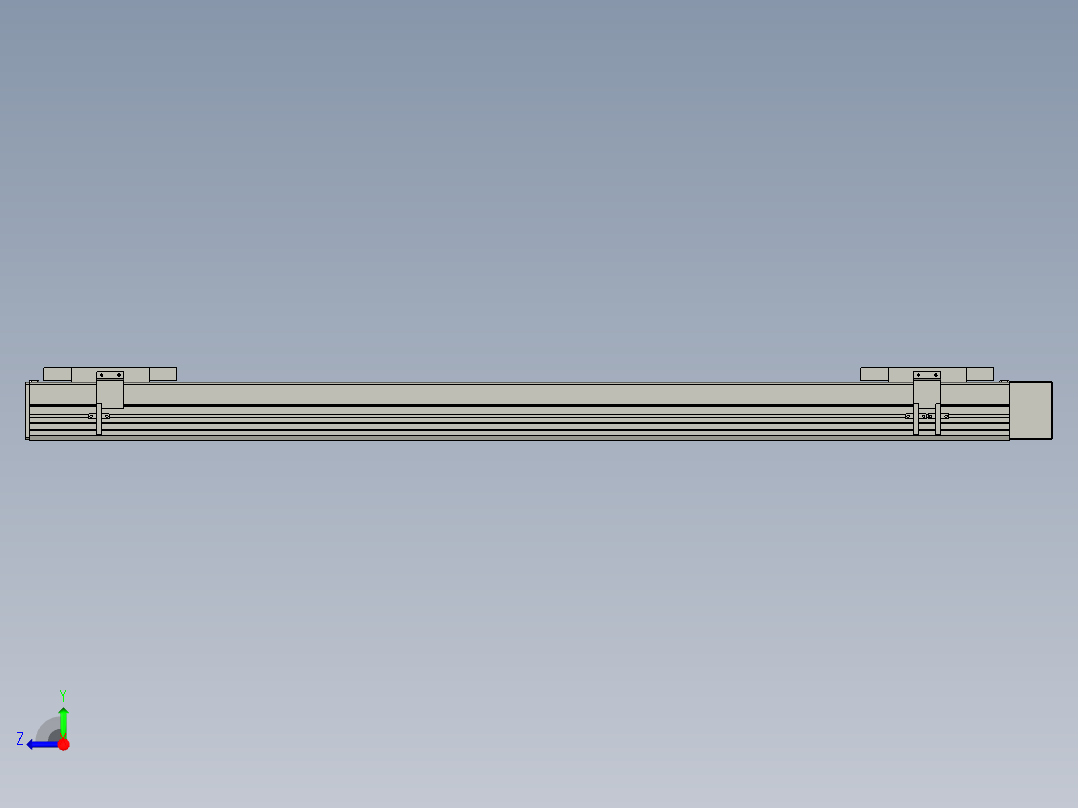 直线模组WG-LHC12-S1000-L设计图纸右视图