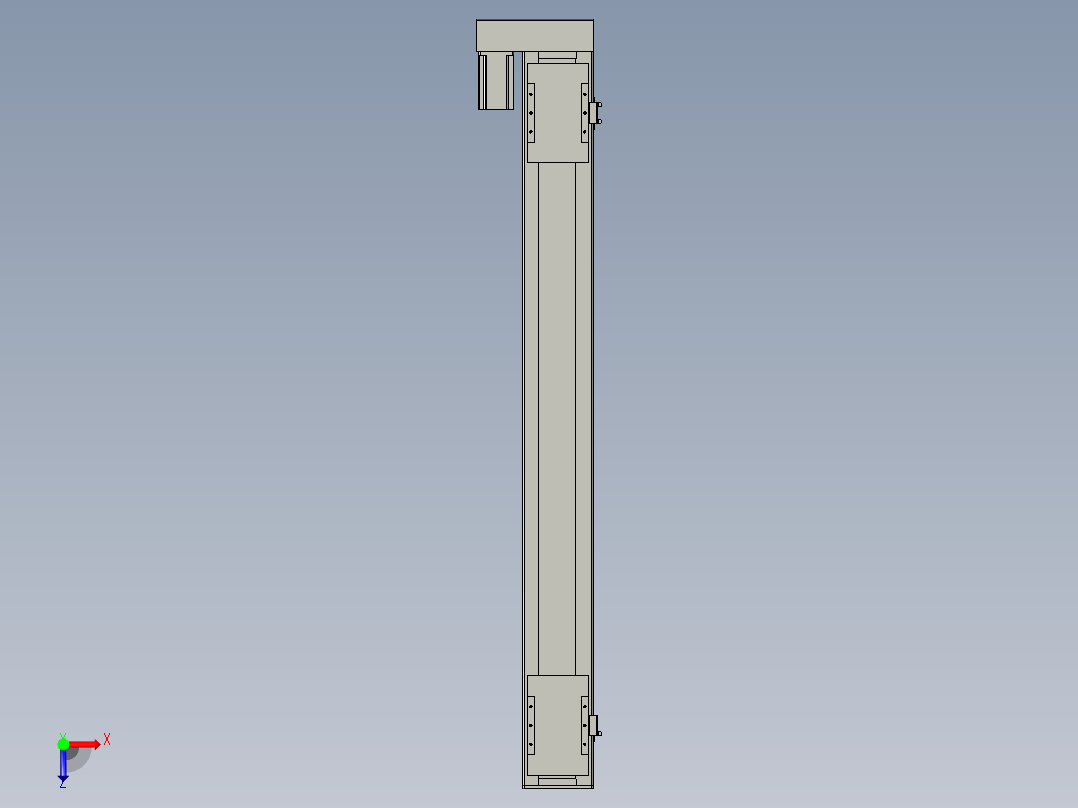 直线模组WG-LHC12-S1000-L设计图纸俯视图
