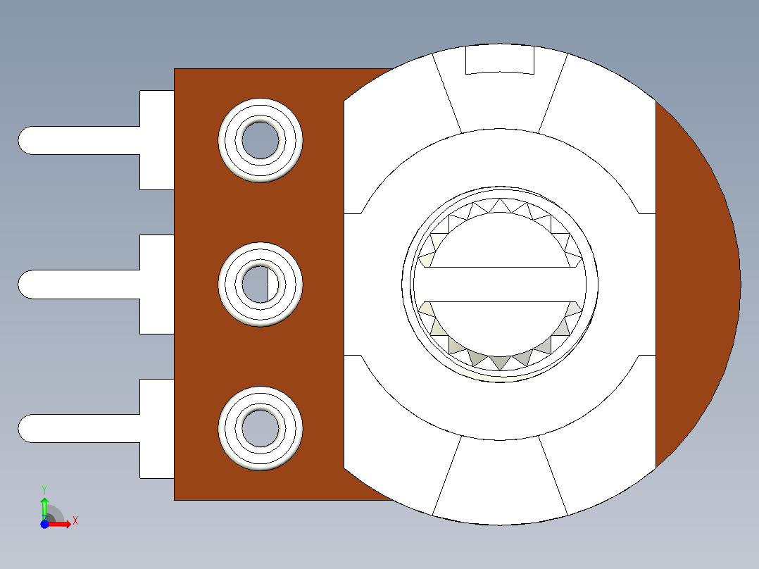 旋转电位计前视图