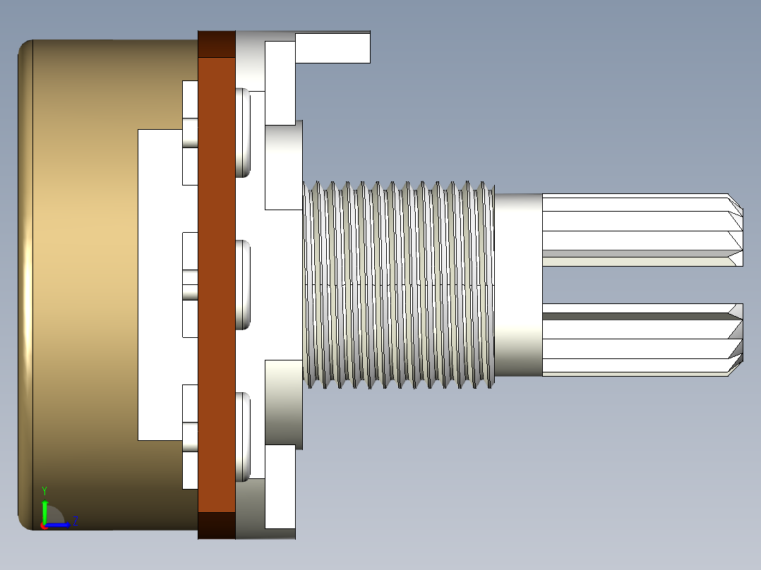 旋转电位计左视图