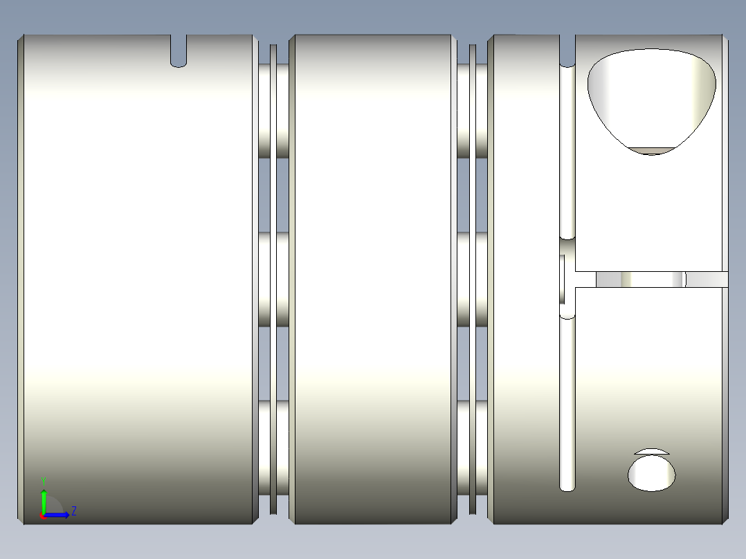 伺服挠性联轴器左视图