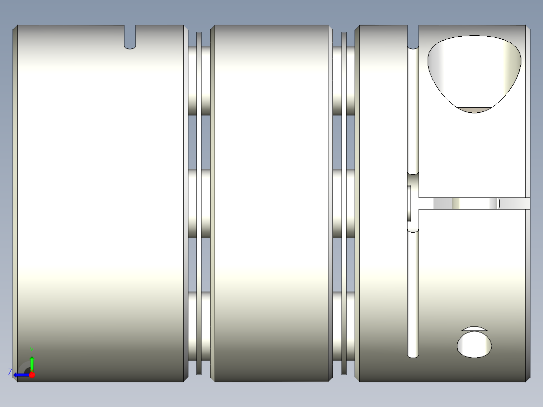 伺服挠性联轴器右视图