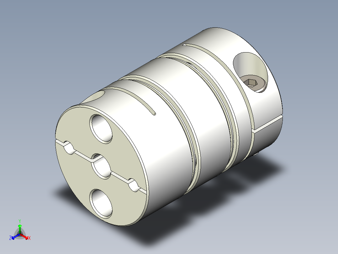 伺服挠性联轴器正等轴测图