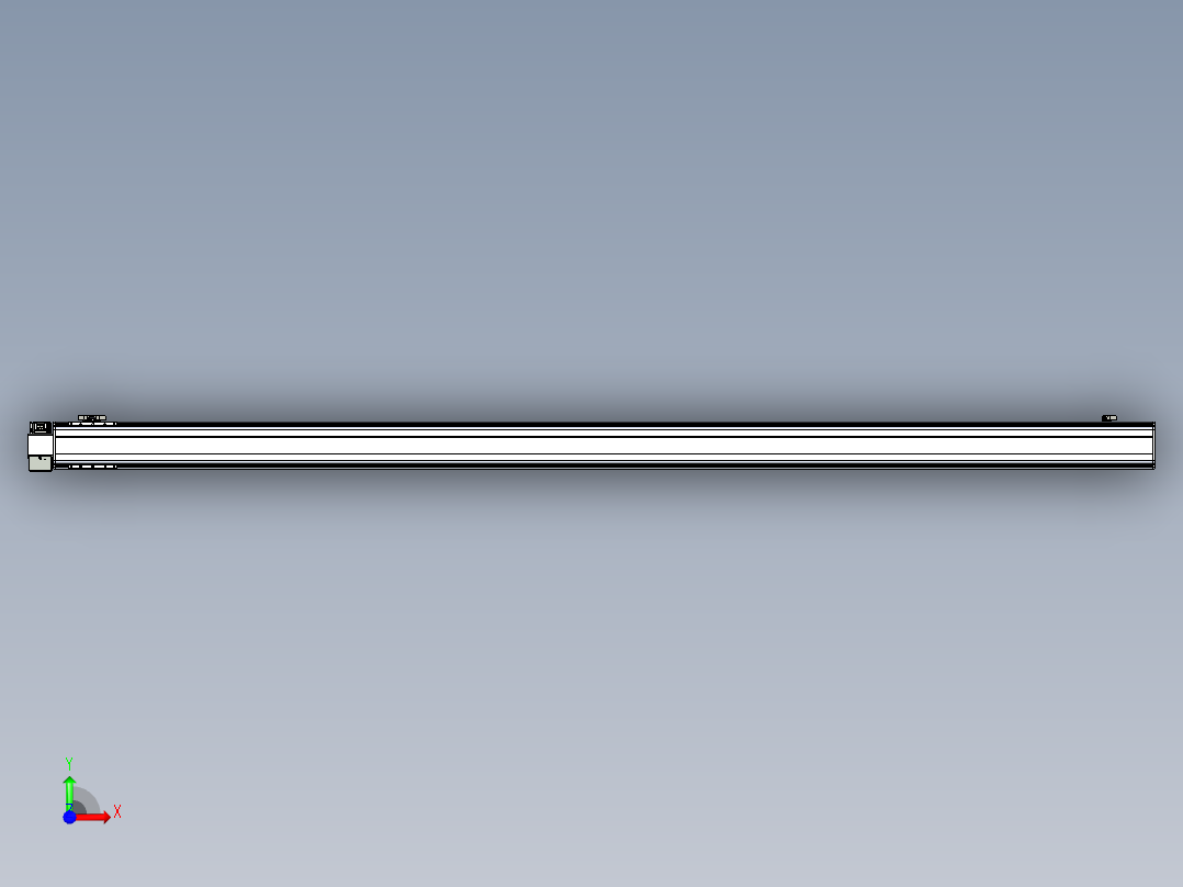 同步带滑台-半封闭B13H-L45-S2900-LD-P40-D3前视图