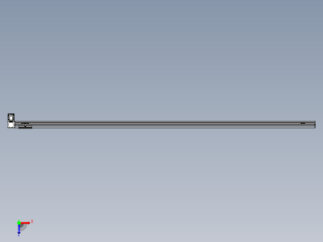 同步带滑台-半封闭B13H-L45-S2900-LD-P40-D3俯视图