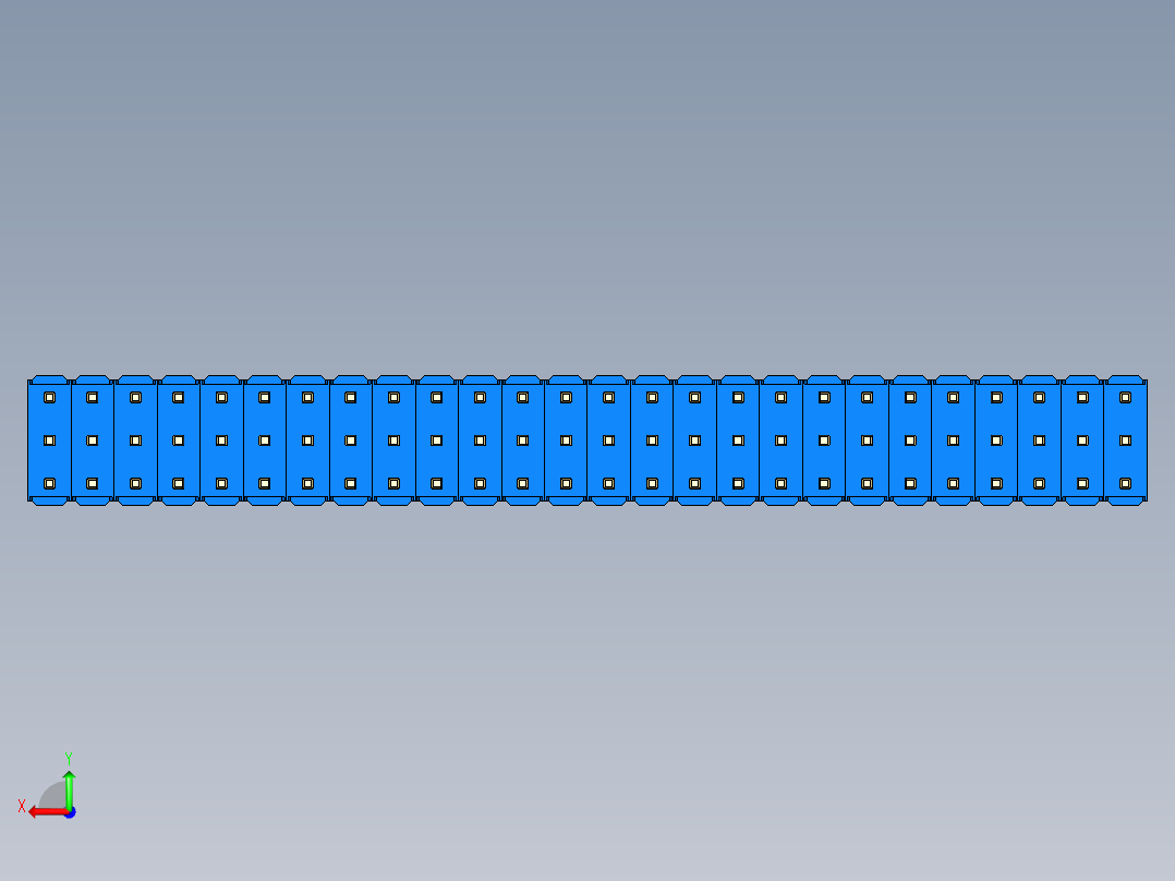 彩色公头100mil（2.54mm）系列-DS1021_blue_3x26p_100mil_Type1_rev1.0后视图