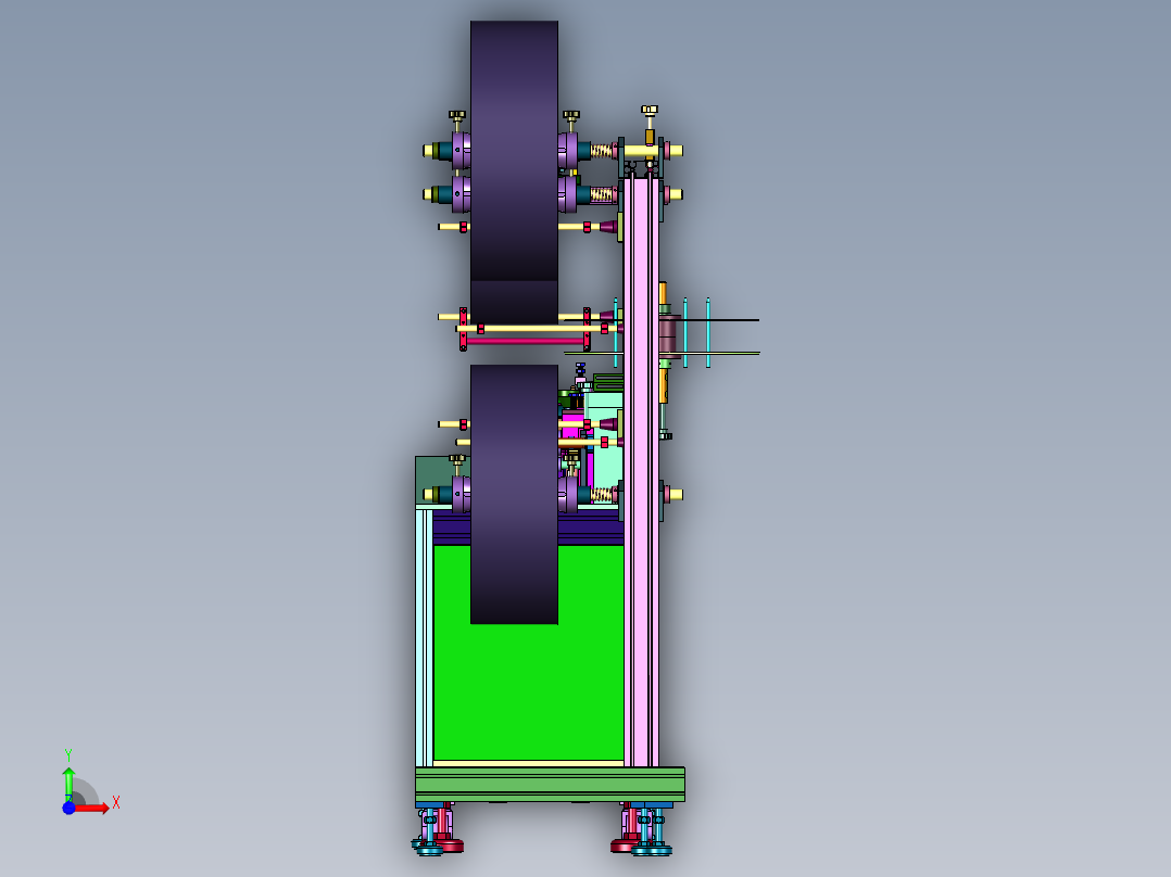 口罩弹力布复合成型机前视图