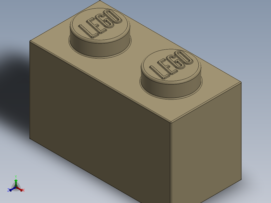 乐高套装 4421基本积木-4109995 - 3004 Brick Yellow -Tan Brick 1 x 2.SLDPRT