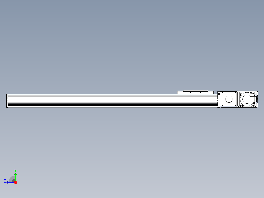 同步带全封闭直线模组TPA-HCB-110D-90-L650-MR-C-P40-N3右视图