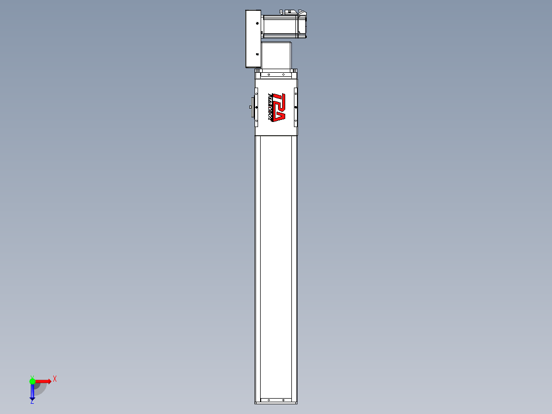同步带全封闭直线模组TPA-HCB-110D-90-L650-MR-C-P40-N3俯视图