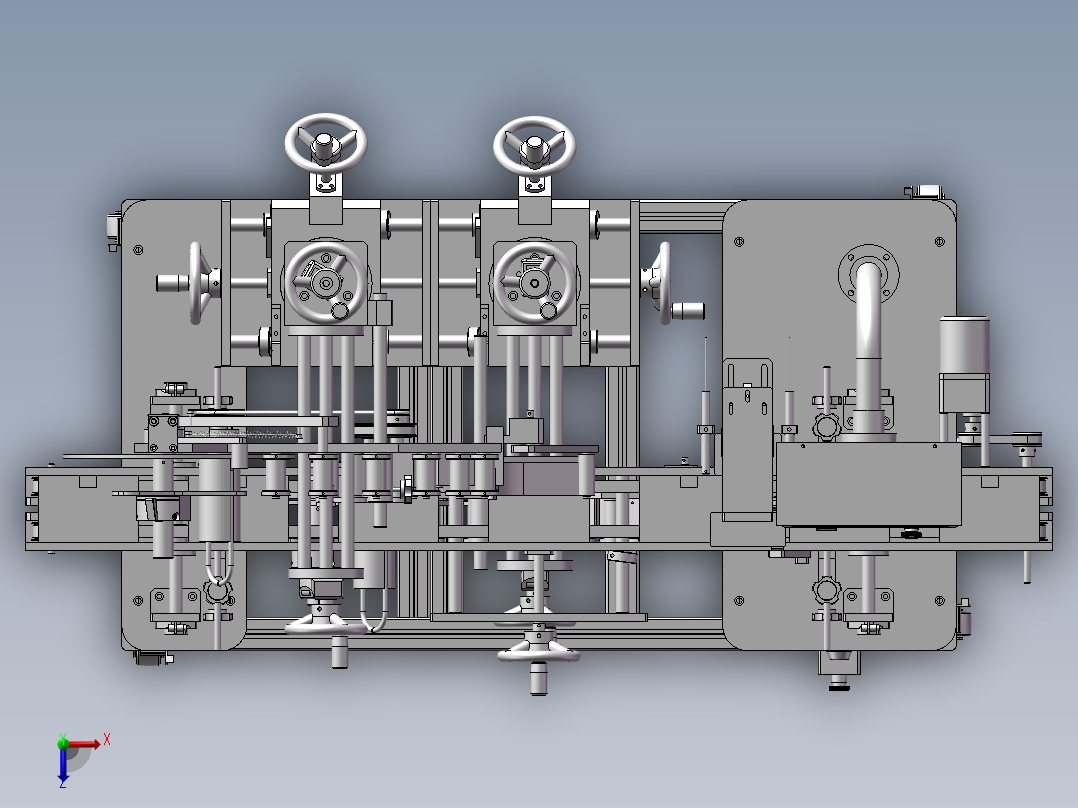 全自动纸盒贴标机 3D图纸 非标自动化设备3D图纸3D模型俯视图
