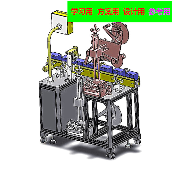 全自动纸盒贴标机 3D图纸 非标自动化设备3D图纸3D模型