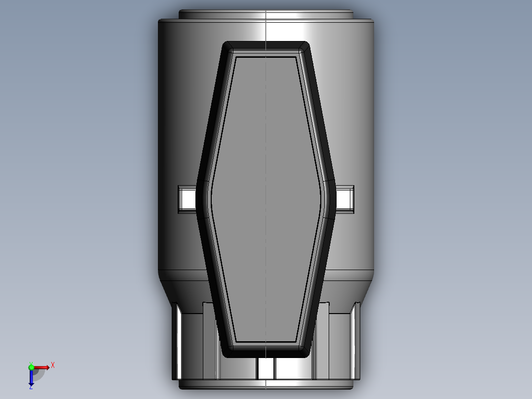 PVC公制管件-40 Ball valve俯视图