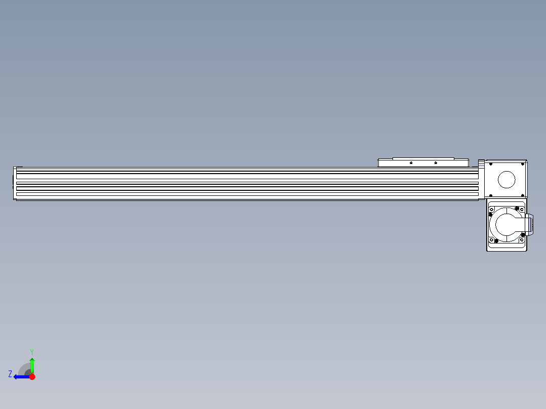 同步带全封闭直线模组TPA-HCB-110D-90-L550-RP-C-P40-N3右视图