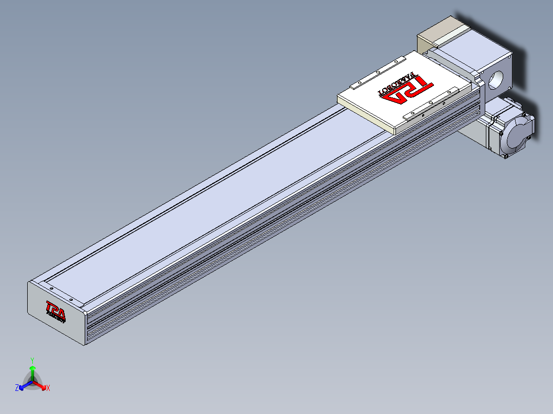 同步带全封闭直线模组TPA-HCB-110D-90-L550-RP-C-P40-N3正等轴测图