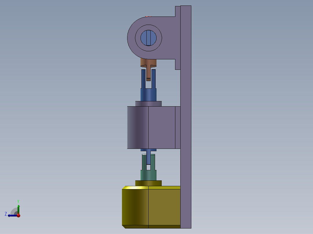 S4 直行变垂直直行机构右视图