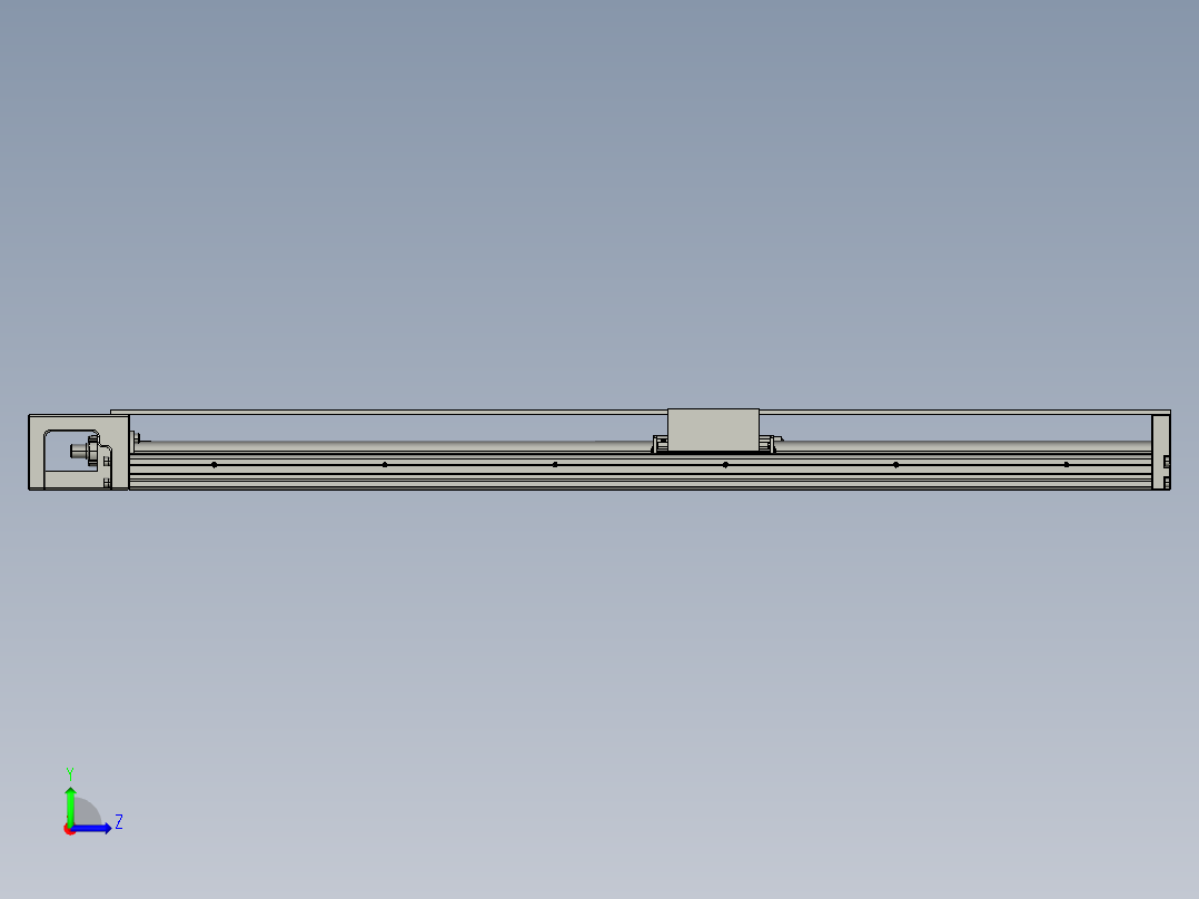 直线模组LHK60C-600A1-F0CS2设计图纸左视图