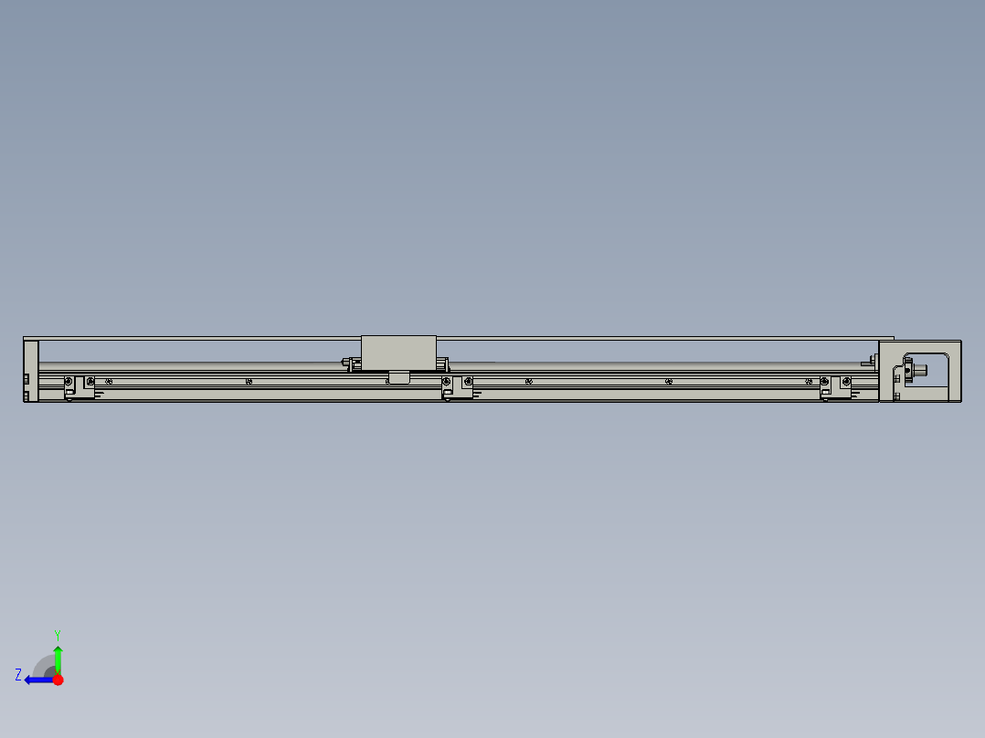 直线模组LHK60C-600A1-F0CS2设计图纸右视图