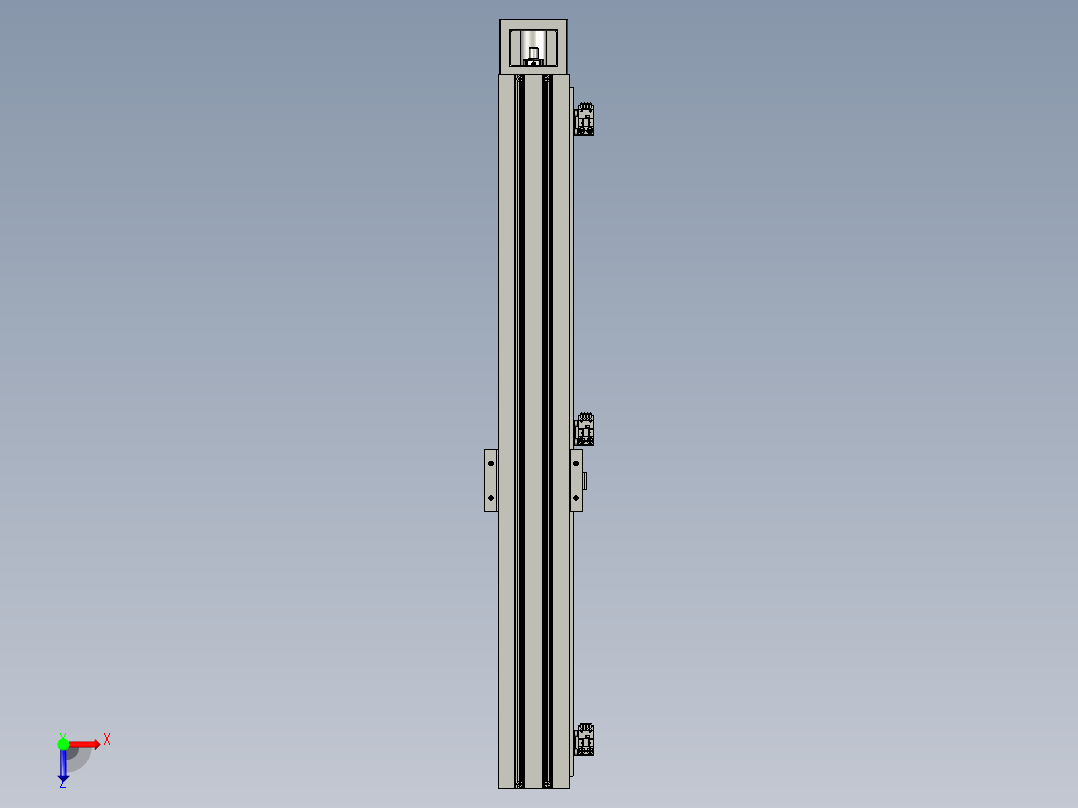 直线模组LHK60C-600A1-F0CS2设计图纸俯视图